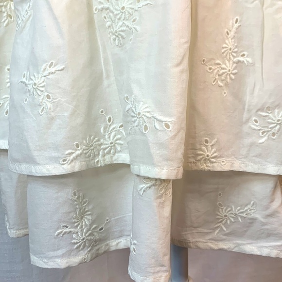 Express White High Waisted Tiered Eyelet Lace Mini Skirt-NWT - Picture 8 of 14